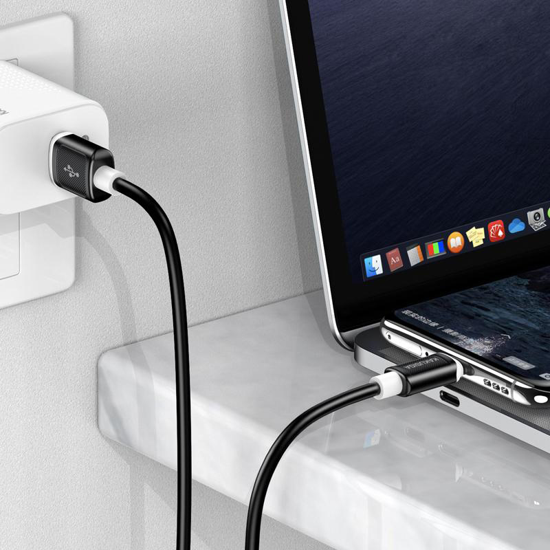 KAKUSIGA καλώδιο USB-C σε USB KSC-998, σιλικόνης, 5A, 480Mbps, 1m, μαύρο - Image 3