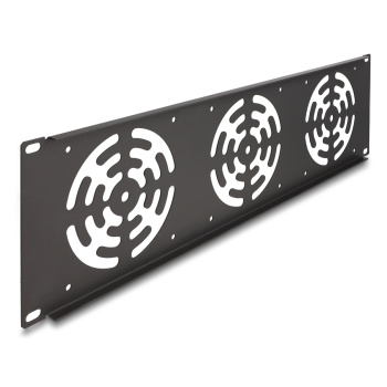 DELOCK κάλυμμα για 3x 120mm ανεμιστήρες 66747 για rack 19″/3U, μεταλλικό, μαύρο