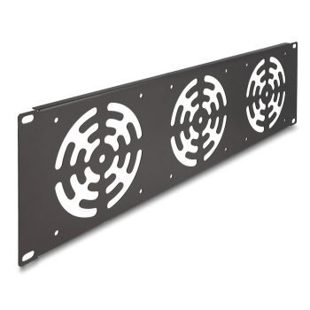DELOCK κάλυμμα για 3x 120mm ανεμιστήρες 66747 για rack 19″/3U, μεταλλικό, μαύρο