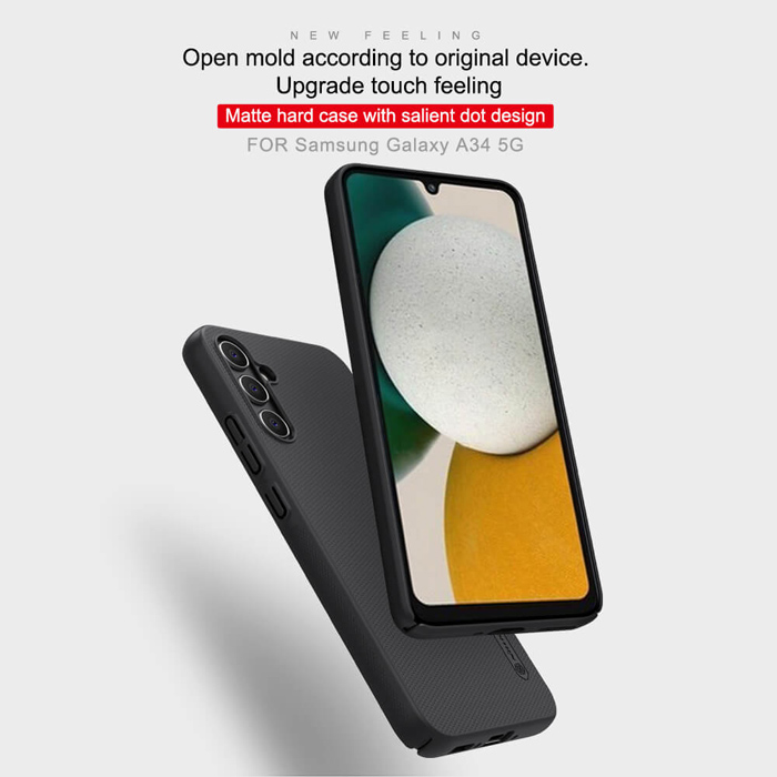 NILLKIN θήκη Super Frosted Shield για Samsung Galaxy A34 5G, μπλε - Image 2