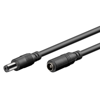 GOOBAY καλώδιο προέκτασης τροφοδοσίας 76671, 5.5×2.1mm, 5m, μαύρο