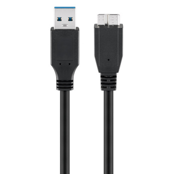GOOBAY καλώδιο USB 3.0 σε USB 3.0 micro Τype B 95169, 15W, 5Gbps, 1m, μαύρο