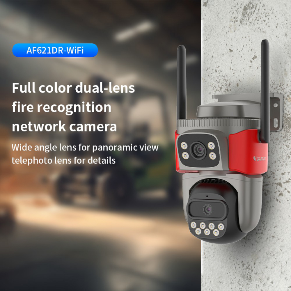 VSTARCAM smart κάμερα AF621DR, dual lens, αναγνώριση φωτιάς & καπνού, 2MP, WiFi, SD, PTZ, IP66 - Image 2