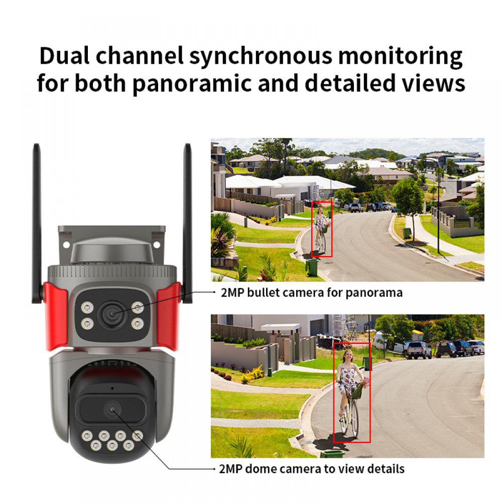VSTARCAM smart κάμερα AF621DR, dual lens, αναγνώριση φωτιάς & καπνού, 2MP, WiFi, SD, PTZ, IP66 - Image 5