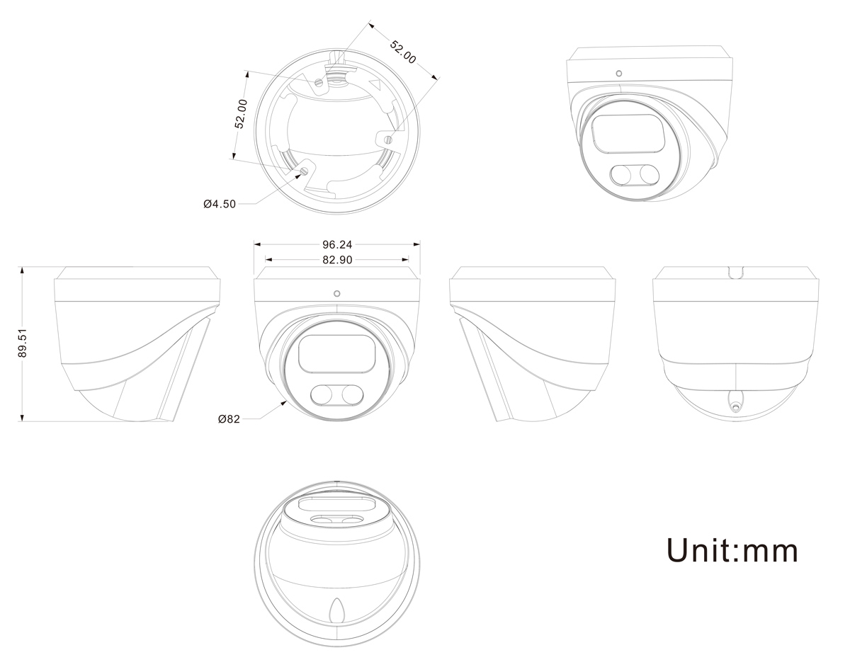 LONGSE IP κάμερα CMSB-2FCV2RC-28PMTF με μικρόφωνο, 2MP, 2.8mm, αδιάβροχη IP67, PoE - Image 3
