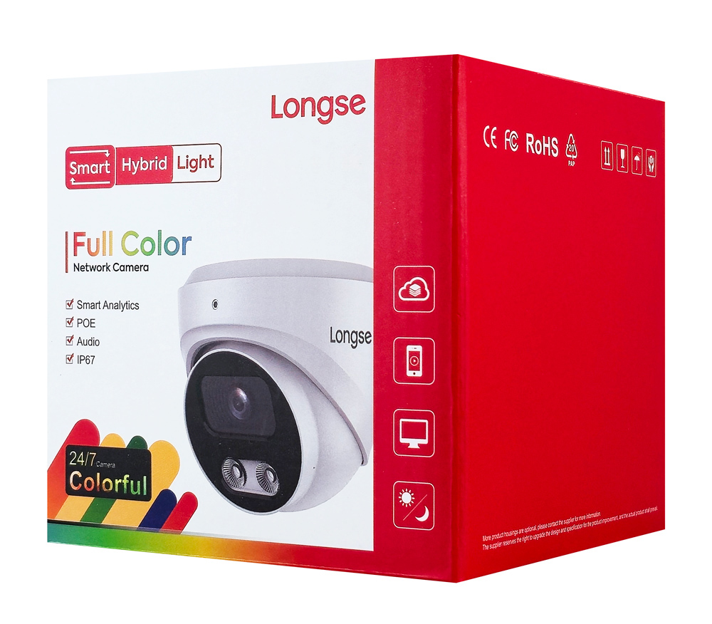 LONGSE IP κάμερα CMSB-2FCV2RC-28PMTF με μικρόφωνο, 2MP, 2.8mm, αδιάβροχη IP67, PoE - Image 4