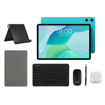 TECLAST tablet P33 με πληκτρολόγιο/ποντίκι/στυλό αφής/θήκη/βάση, 10.1″, 3/64GB, Android 15, 6000mAh, μπλε