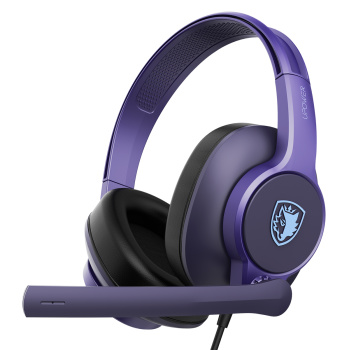 SADES gaming headset UPOWER, 3.5mm σύνδεση, 40mm, μωβ