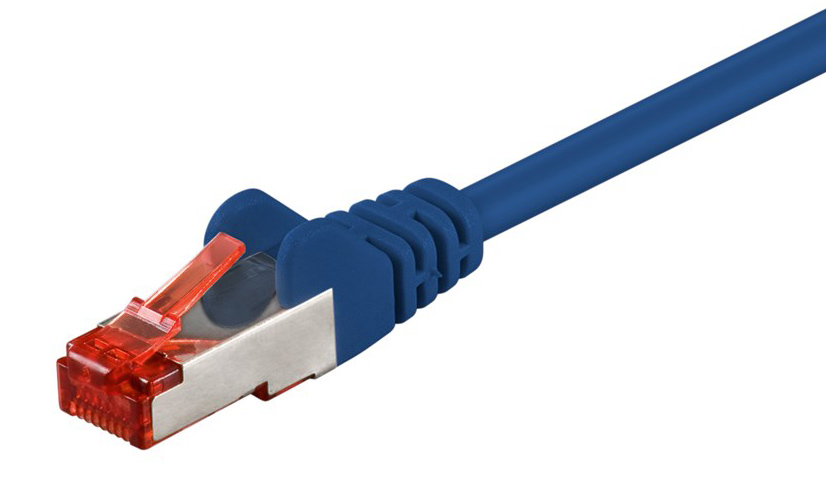 GOOBAY καλώδιο δικτύου 68266, CAT 6 S/FTP, copper, 250MHz, 0.5m, μπλε