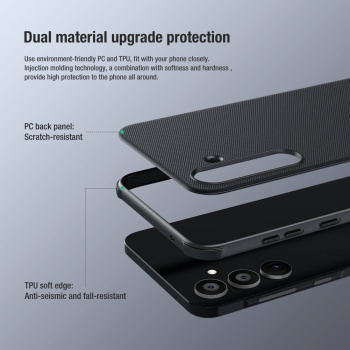 NILLKIN θήκη Super Frosted Shield Pro για Samsung Galaxy A55, μπλε
