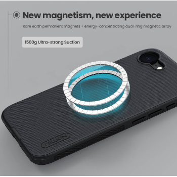 NILLKIN θήκη Super Frosted Shield Pro Magnetic για Apple iPhone 16e, μαύρη