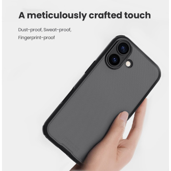 NILLKIN θήκη Super Frosted Shield Pro για Apple iPhone 17, διάφανη/μαύρη