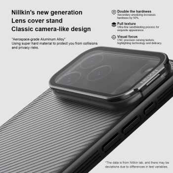 NILLKIN θήκη CamShield Prop για Apple iPhone 17 Pro Max, διάφανη/μαύρη