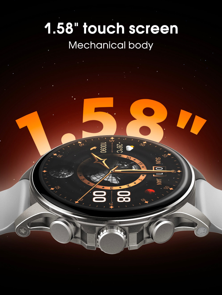 LDNIO smartwatch SW01, heart rate, 1.58" AMOLED, lP68, μαύρο - Image 3