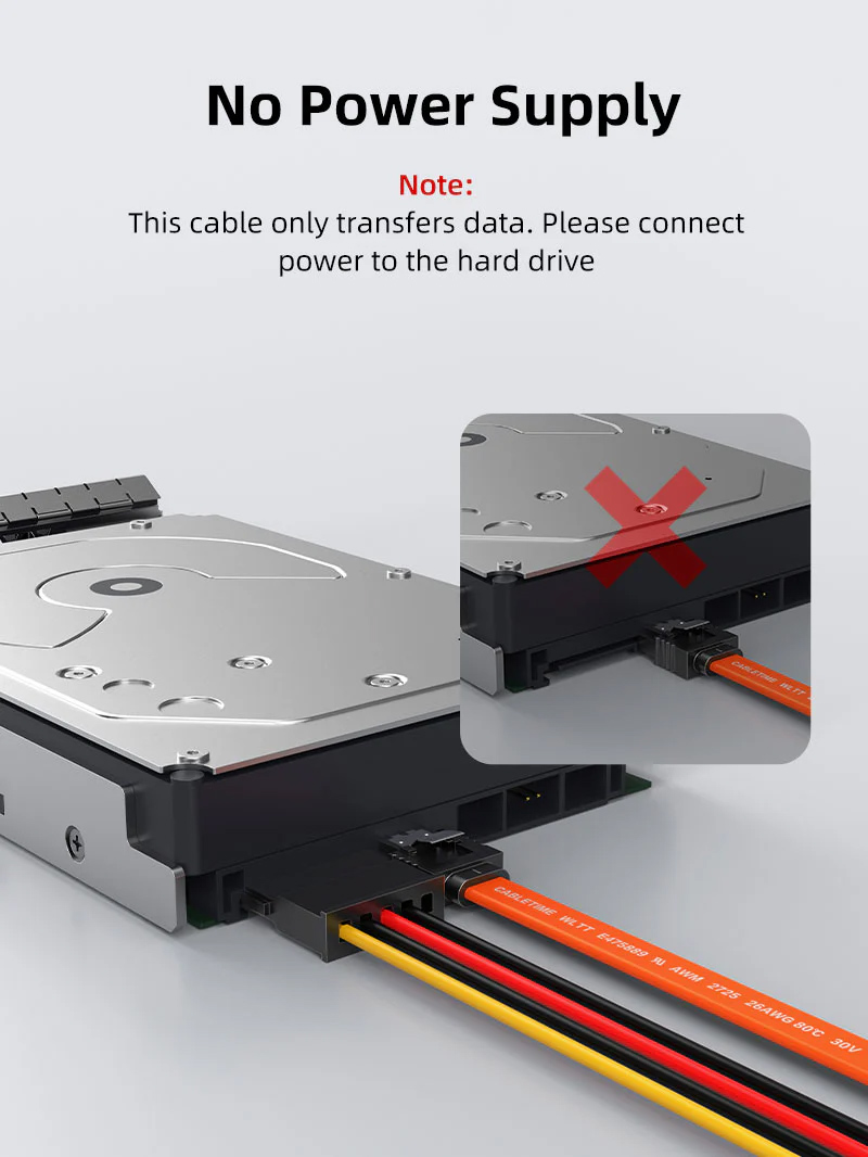 CABLETIME καλώδιο SATA III CT-SATA3, 6Gbps, 0.50m, πορτοκαλί - Image 5