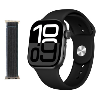 INTIME smartwatch A10 Pro με 2x λουράκια, heart rate, 2.04″ AMOLED, IP65, μαύρο