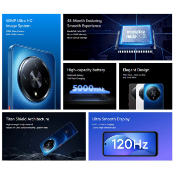 MEIZU smartphone Mblu 22 Pro, 6.79″, 8/256GB, 5000mAh, μαύρο
