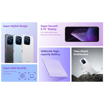 MEIZU smartphone Mblu 22, 6.79″, 3/64GB, 5000mAh, λευκό