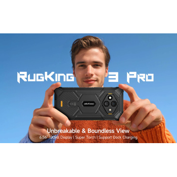 ULEFONE smartphone RugKing 3 Pro, 6.56″, 8/128GB, 5700mAh, IP68/IP69K, μαύρο