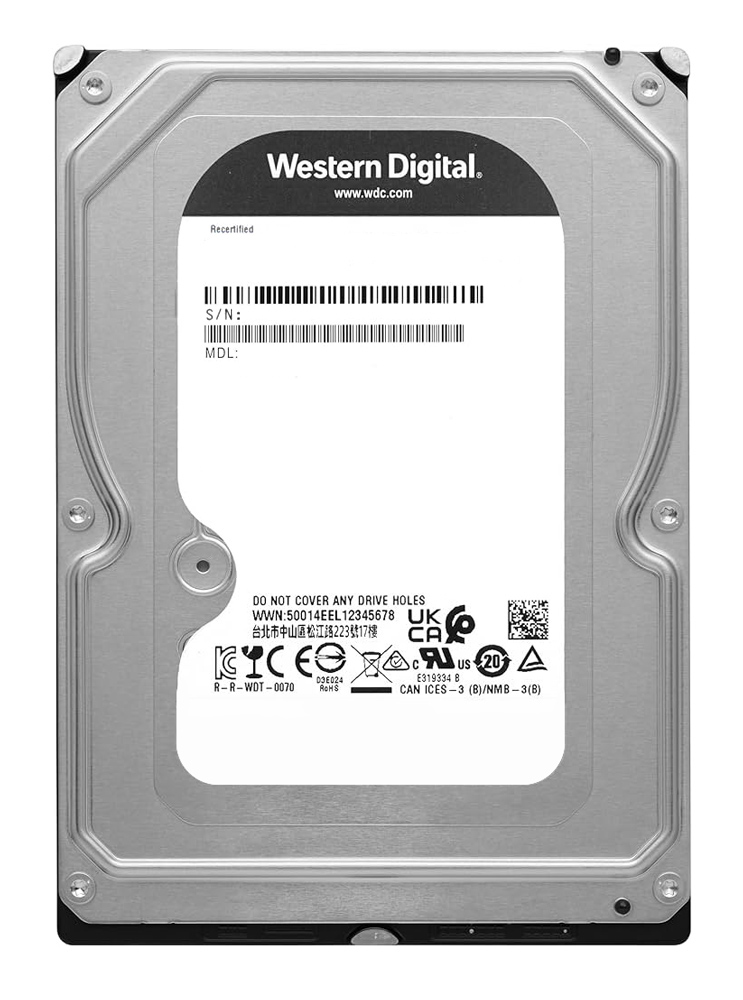 WD σκληρός δίσκος Red Plus 3.5", 1TB, 64MB, 5400RPM, 6Gb/s, Factory Recertified