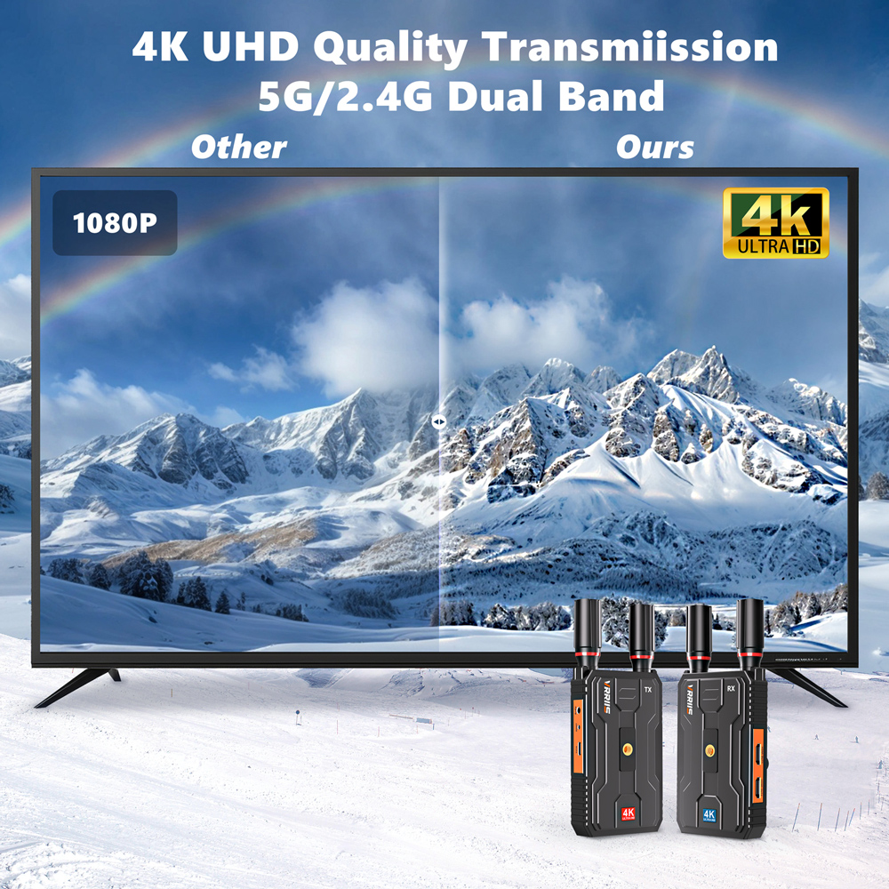 VRRIIS HDMI σύστημα ασύρματης μετάδοσης βίντεο WL097 Pro, 4K, 2.4/5GHz, έως 400m - Image 4