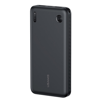 USAMS power bank CD253, 2x θύρες εξόδου, 10000mAh, 10W, μαύρο