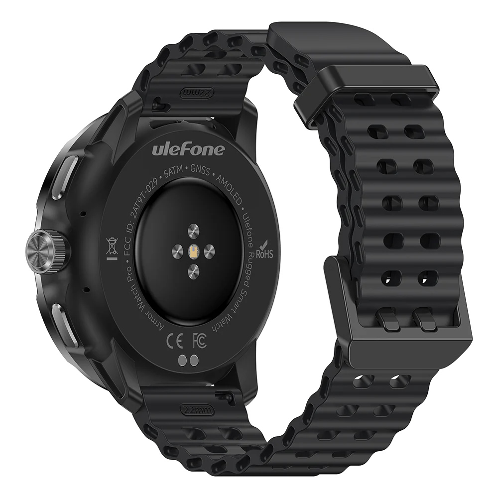 ULEFONE smartwatch Armor Watch Pro, 2x λουράκια, heart rate, 1.50" AMOLED, GPS, 5 ΑΤΜ/IP68/IP69K/MIL-STD-810H, μαύρο - Image 5