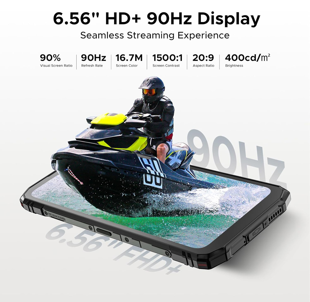 DOOGEE smartphone Blade 10 Energy, 6.56", 4/128GB, 6150mAh, IP68/IP69K/MIL-STD-810H, μαύρο - Image 4