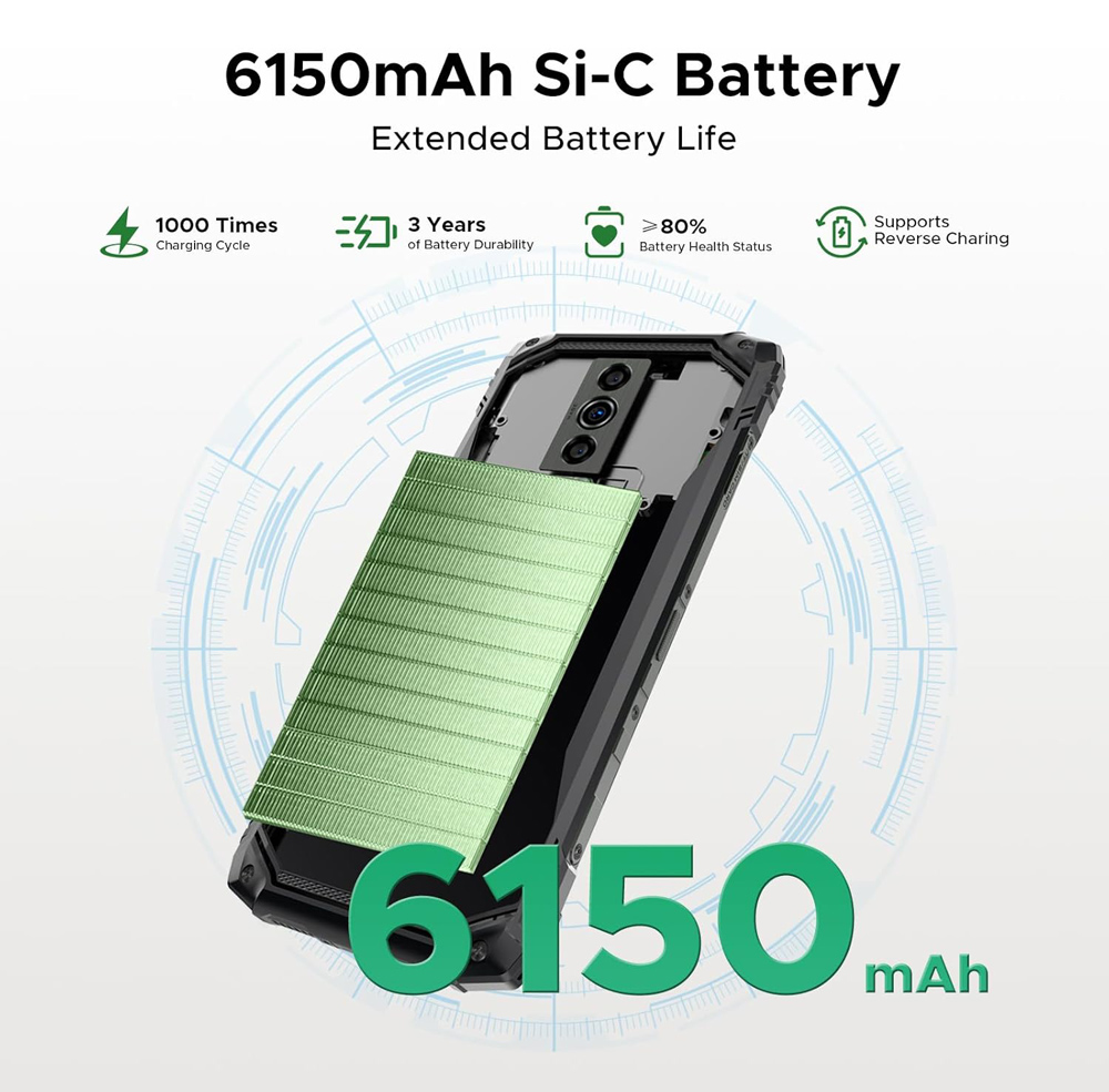 DOOGEE smartphone Blade 10 Energy, 6.56", 4/128GB, 6150mAh, IP68/IP69K/MIL-STD-810H, μαύρο - Image 5