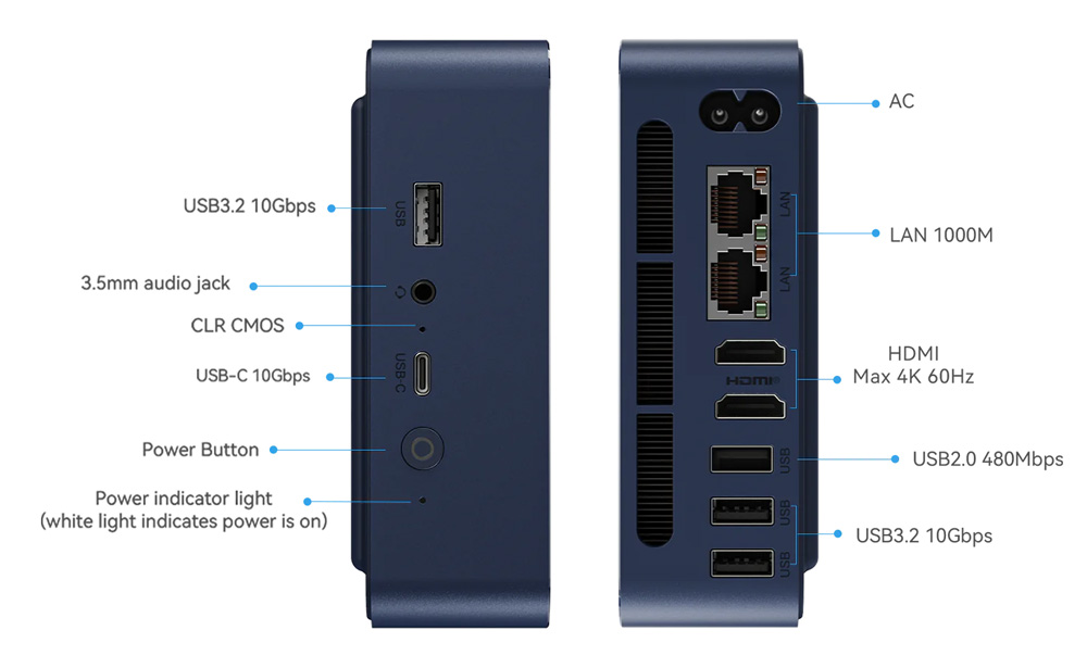 BEELINK mini PC EQ14, Intel N150, 16GB, 500GB M.2, Windows 11 Pro - Image 5