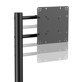BRATECK βάση τηλεόρασης δαπέδου FS54-22T-02W, 17-43″, έως 15kg, με ράφι & ροδάκια, μαύρη