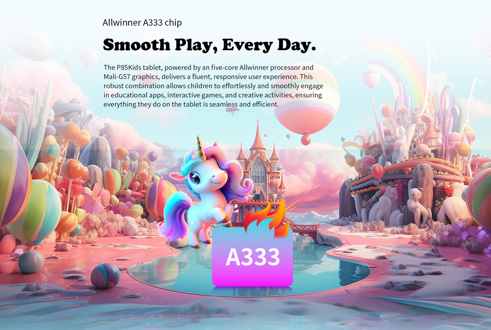 TECLAST tablet P85 Kids, 8", 3/64GB, Android 15, 5000mAh, ροζ - Image 4