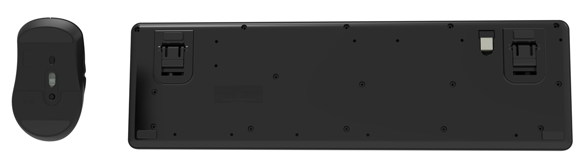 POWERTECH set ασύρματο ποντίκι & πληκτρολόγιο PT-1540, 2.4GHz & Bluetooth, αθόρυβο, μαύρο - Image 2