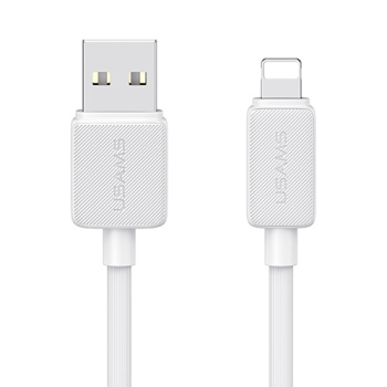 USAMS καλώδιο Lightning σε USB US-SJ689, 2.4A, 480Mbps, 1m, λευκό