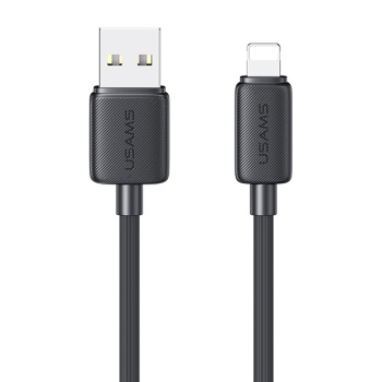 USAMS καλώδιο Lightning σε USB US-SJ694, 2.4A, 480Mbps, 2m, μαύρο