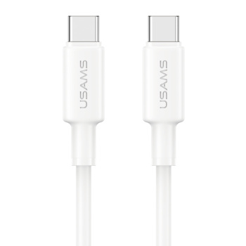 USAMS καλώδιο USB-C SJ763, 60W, 480Mbps, 1m, λευκό