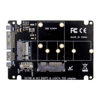 POWERTECH κάρτα μετατροπής 2.5″ SATA σε M.2 B & mSATA SSD ST525, 6Gbps