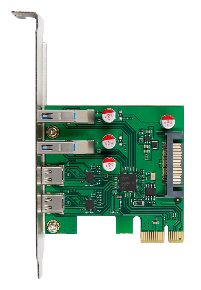 POWERTECH κάρτα επέκτασης PCIe σε 2x USB & 2x USB-C ST632, 5Gbps, NEC D720201 - Image 2
