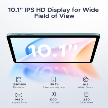 DOOGEE tablet Tab A9 Pro με πληκτρολόγιο/ποντίκι/στυλό αφής/θήκη, 10.1″, 4/128GB, Android 15, 6580mAh, μπλε
