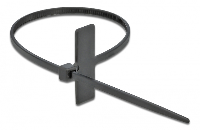 POWERTECH δεματικά καλωδίων TIES-033 με ετικέτα, 100x2.5mm, μαύρα, 25τμχ - Image 2