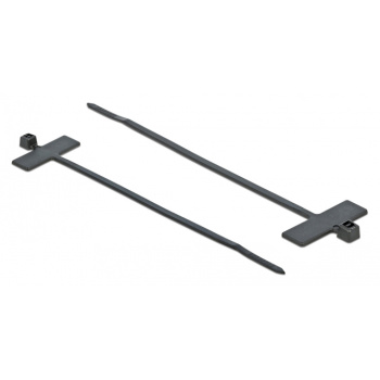 POWERTECH δεματικά καλωδίων TIES-033 με ετικέτα, 100×2.5mm, μαύρα, 25τμχ