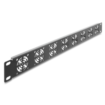 DELOCK κάλυμμα για 8x 40mm ανεμιστήρες 67414 για rack 19″/1U, μεταλλικό, μαύρο