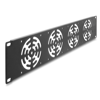DELOCK κάλυμμα για 4x 80mm ανεμιστήρες 67416 για rack 19″/2U, μεταλλικό, μαύρο