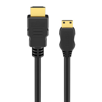 GOOBAY καλώδιο mini HDMI σε HDMI 74081 με Ethernet, 4K/60Hz, 18 Gbps, 1m, μαύρο