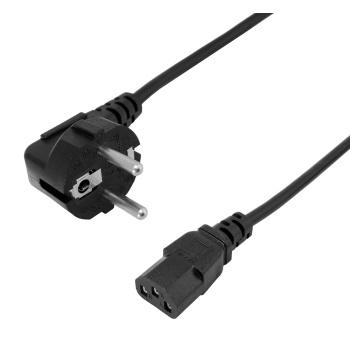POWERTECH καλώδιο τροφοδοσίας CAB-P045, 3x 0.75mm², copper, 2m, μαύρο