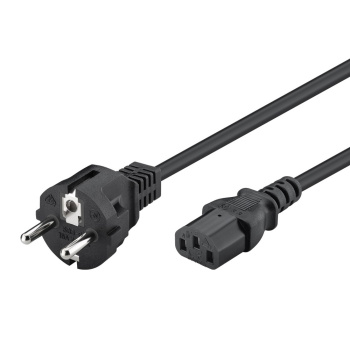 POWERTECH καλώδιο τροφοδοσίας CAB-P048, 3x 0.75mm², copper, 1m, μαύρο