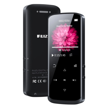RUIZU MP3 player D50 με οθόνη 1.8″, 16GB, Bluetooth, ελληνικό μενού, μαύρο