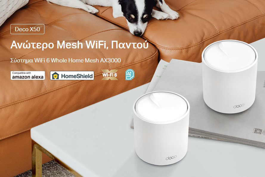 TP-LINK Home Mesh WiFi 6 System Deco X50, 3000Mbps AX3000, V1.0, 2τμχ - Image 2
