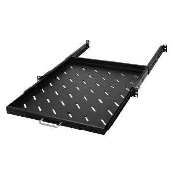 POWERTECH πτυσσόμενο ράφι για rack 19″ NETW-0041, βάθος 570mm, μαύρο