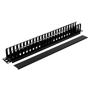 POWERTECH cable management NETW-0048 για rack 19″/1U, πλαστικό, μαύρο